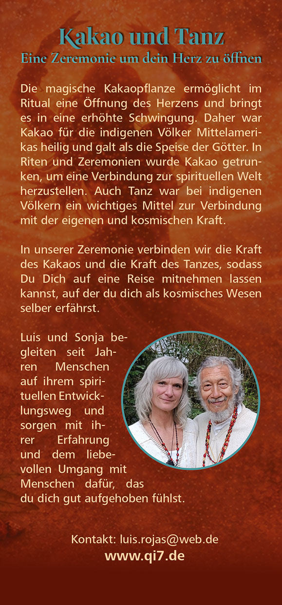 Flyer Kakaozeremonie und Lightdance - Text